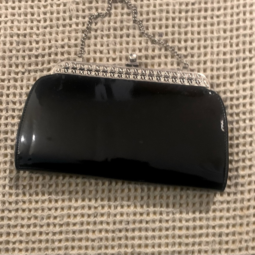 Vintage black varnish chic pouch